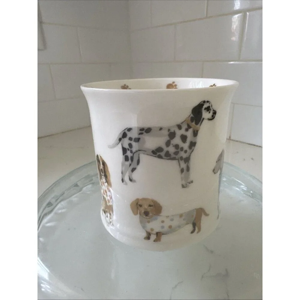 Cooksmart Fine China England 16oz Cute Dogs w/Sweaters & Bandanas Coffee Tea Cup